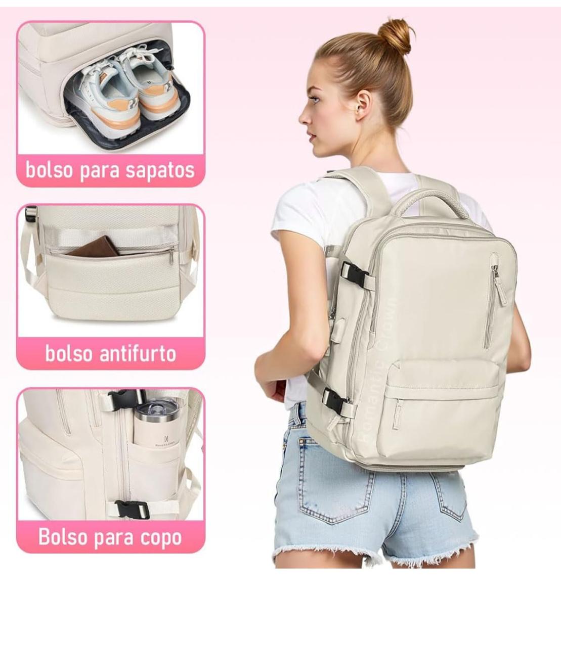 Mochila de Viagem Expansivel Impermeável Reforçada