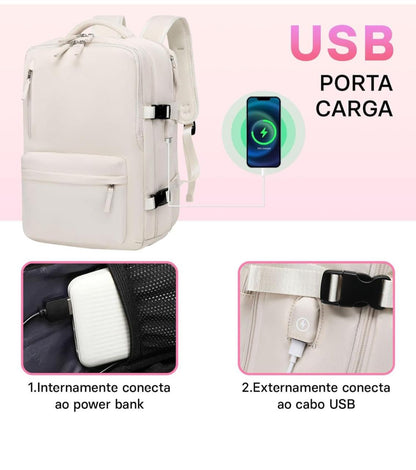 Mochila de Viagem Expansivel Impermeável Reforçada